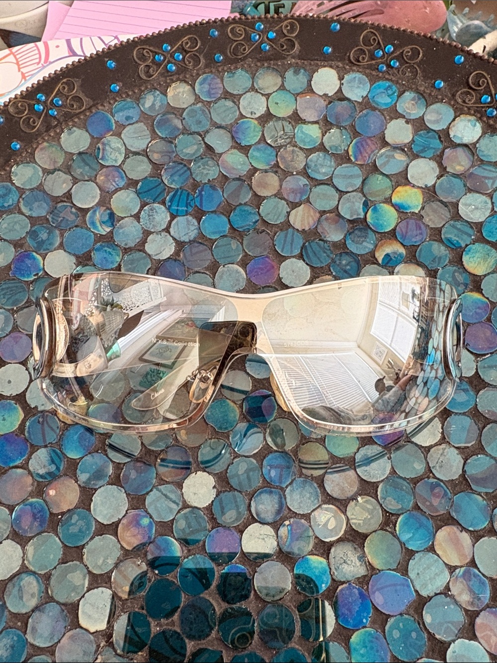 Clear Lens Wraparound Sunglasses